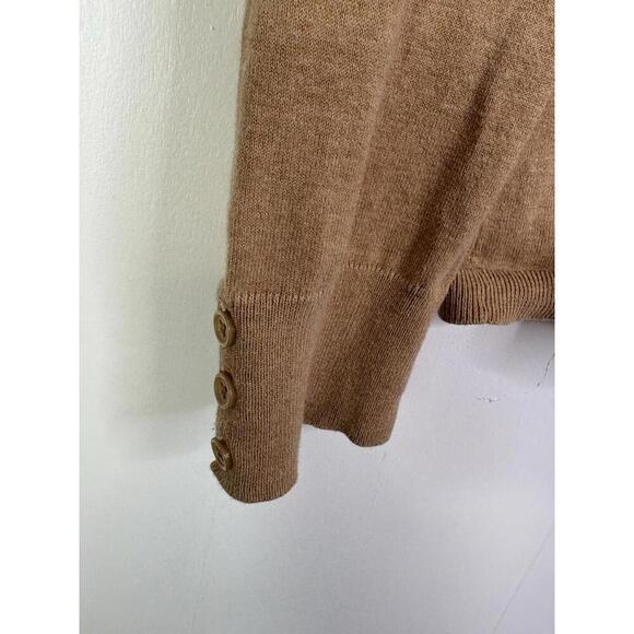 Talbots Sweater Womens Large Turtleneck Tan Classic Capsule Neutral Minimalist - Picture 4 of 9